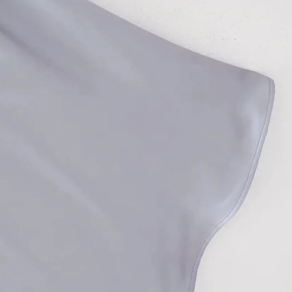 Silver Satin Midi Dress - Picture 7 of 8